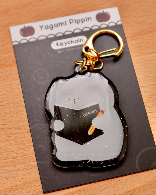 Yagami Pippin 🍎✏️📓 Glitter Keychain