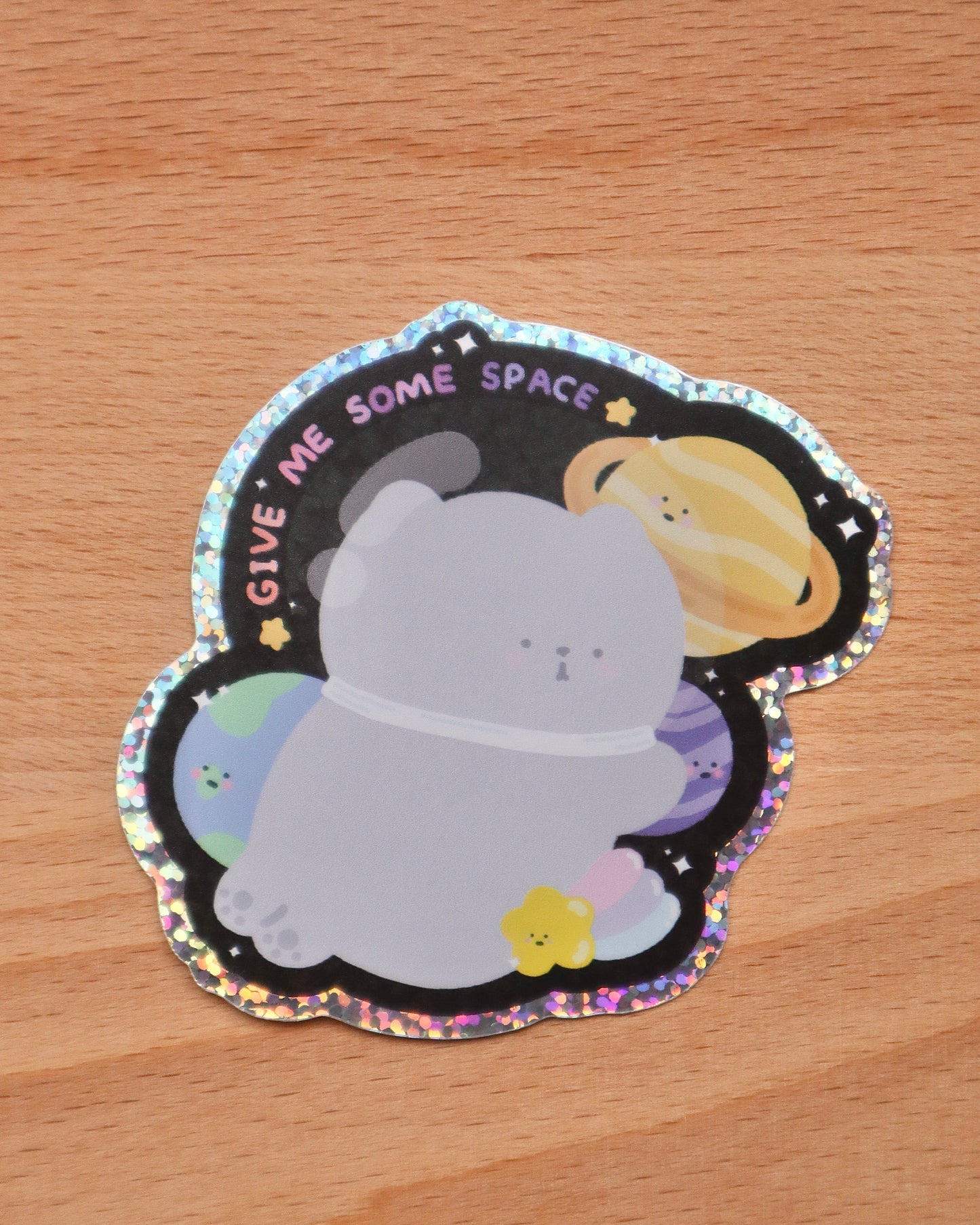 Pippin Give Me Some Space Holographic Die-cut Sticker