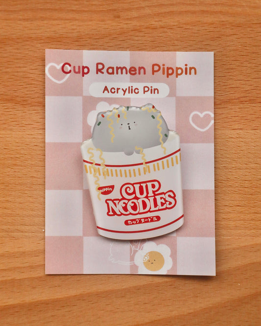 Pippin Cup Ramen Pippin Acrylic Pin