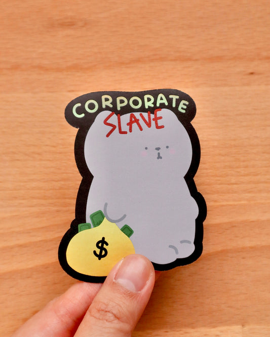 Pippin Corporate Slave Holographic Die-cut Sticker