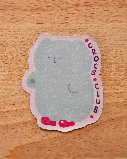 Pippin Crocs Club Sparkly Die-Cut Sticker