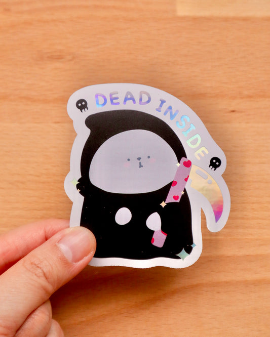 Pippin Dead Inside Holographic Die-cut Sticker