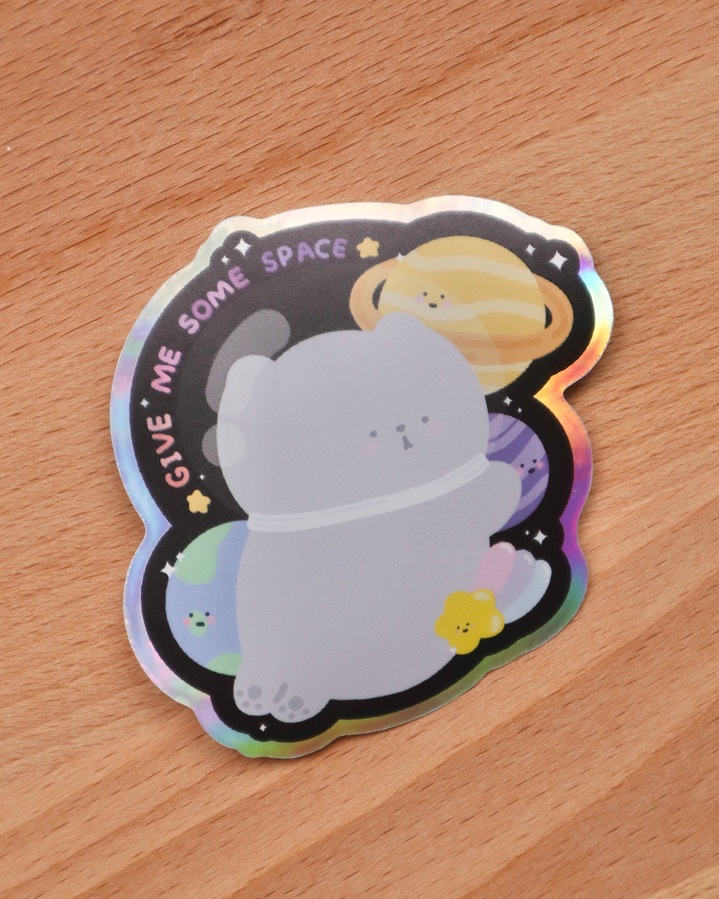 Pippin Give Me Some Space Holographic Die-cut Sticker