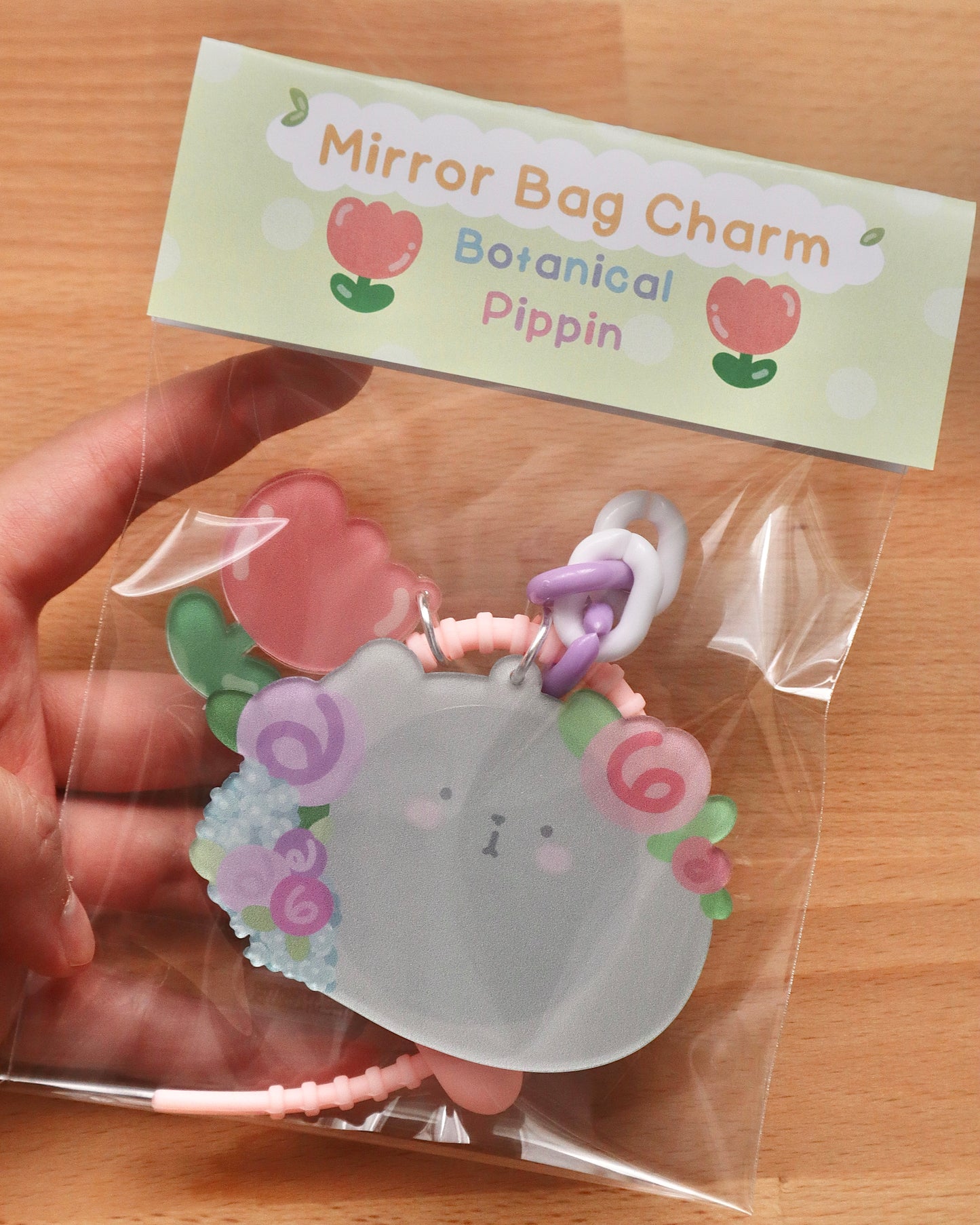 Botanical Pippin Mirror Bag Charm