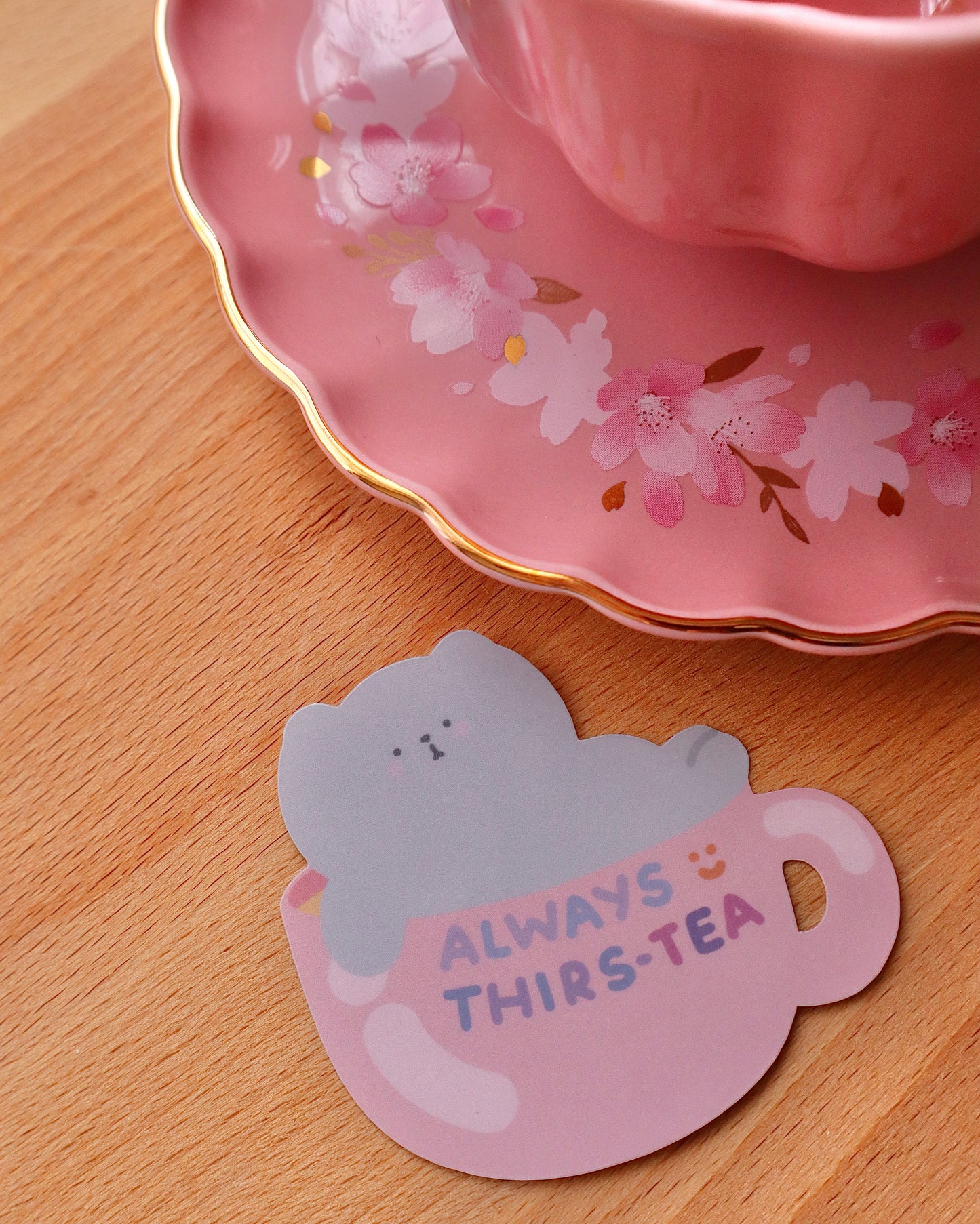 Pippin Always Thirs-tea Die-Cut Sticker