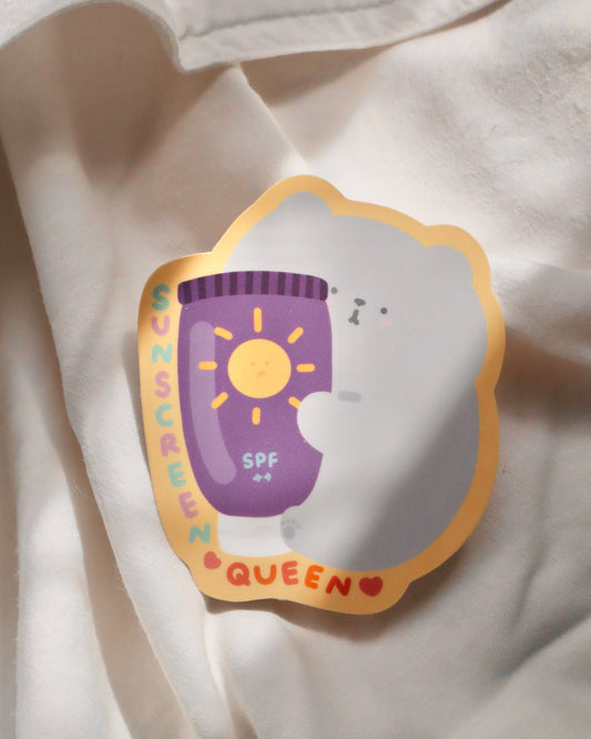 Pippin Sunscreen Queen Die-Cut Sticker