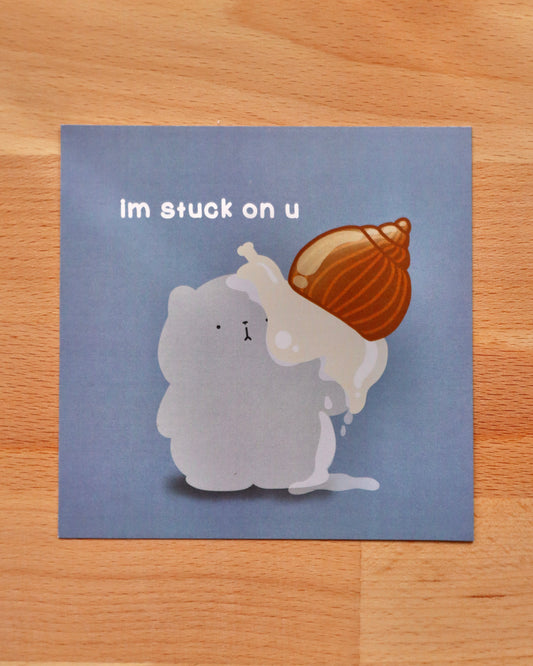 Pippin I’m Stuck On You Snail Art Card Print