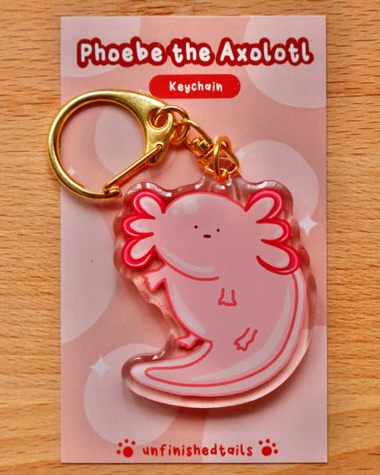 Phoebe the Axolotl Keychain