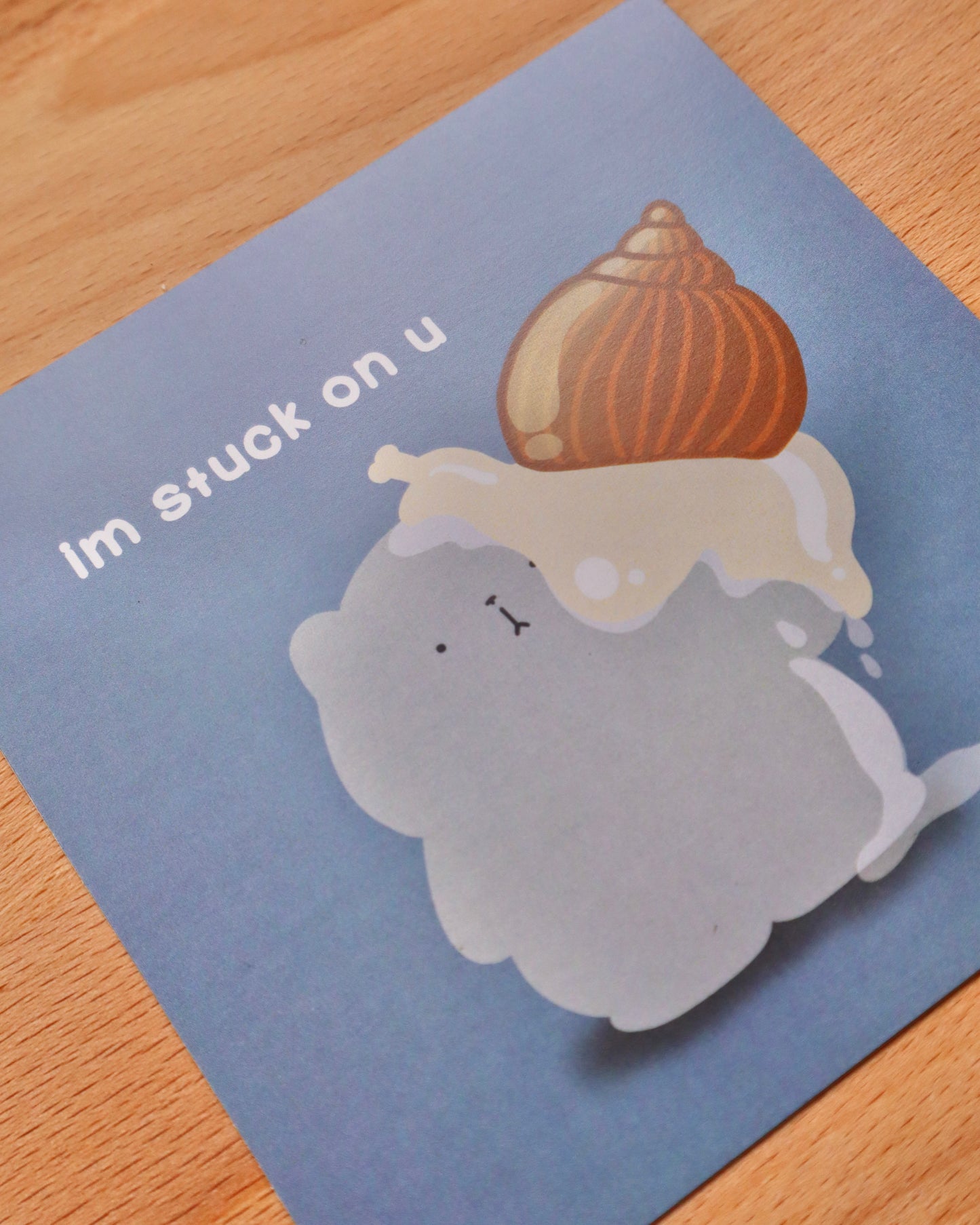 Pippin I’m Stuck On You Snail Art Card Print