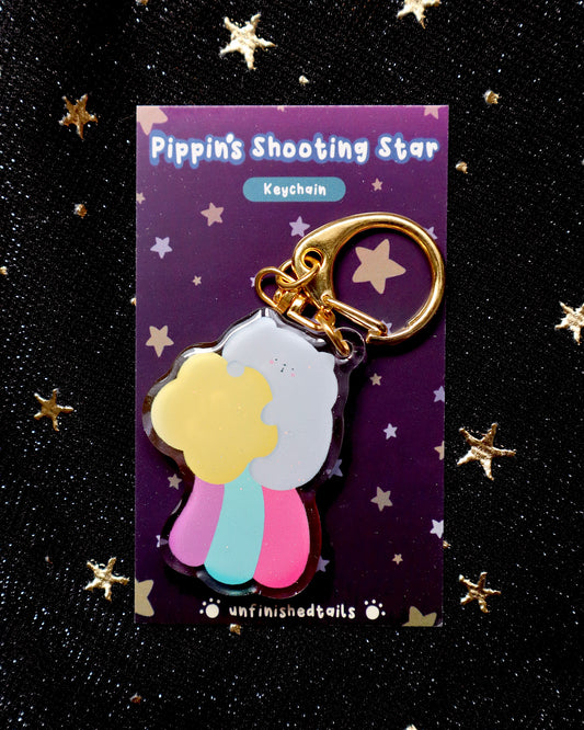 Pippin Shooting Star Glitter Keychain